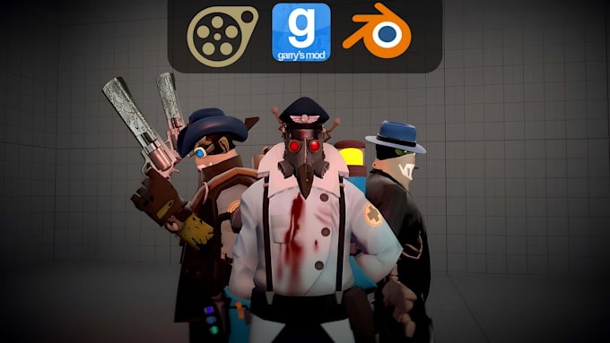 create, port, convert custom sfm model, gmod playermodel, fnaf model, tf2, l4d2