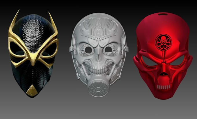 create custom 3d mask model cosplay mask  printable mask for 3d printing