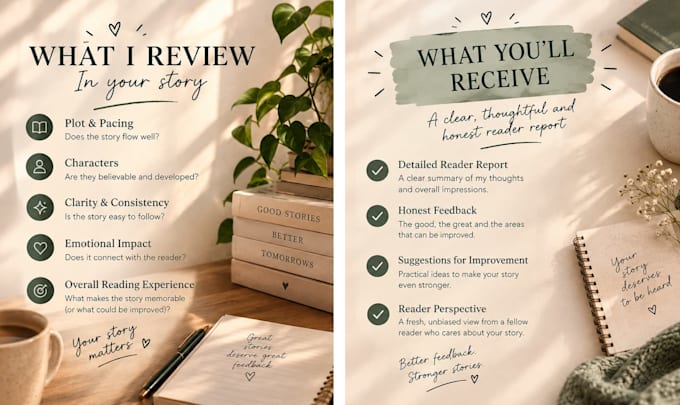 professional beta reading and detailed feedback