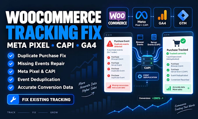 repair woocommerce meta pixel capi duplicate conversion tracking errors vormac