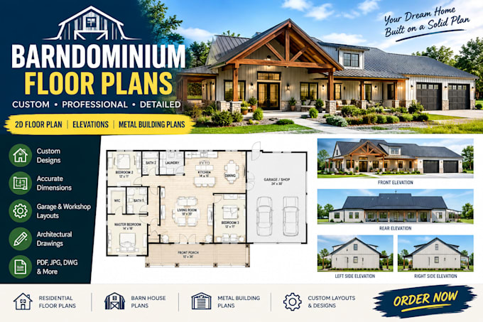 design custom barndominium floor plans and metal