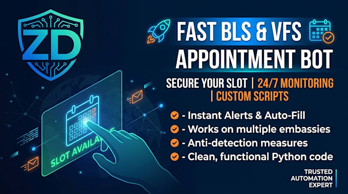 dev appointment bot,vfs bot,booking bot,bls appointment