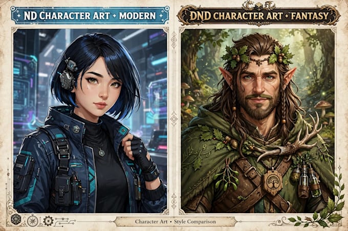 dnd character art and dnd character art