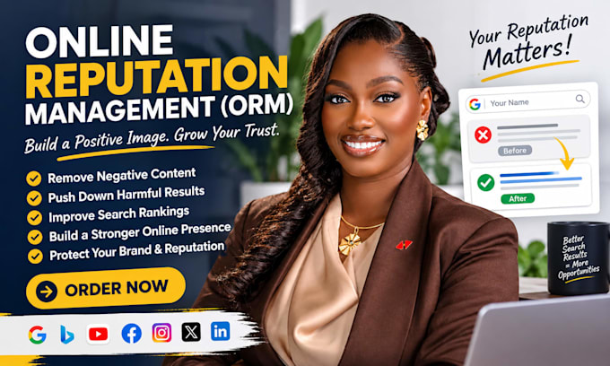 do online reputation management, ORM services to suppress negative links