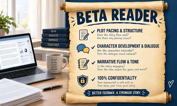 be your professional beta reader for your book