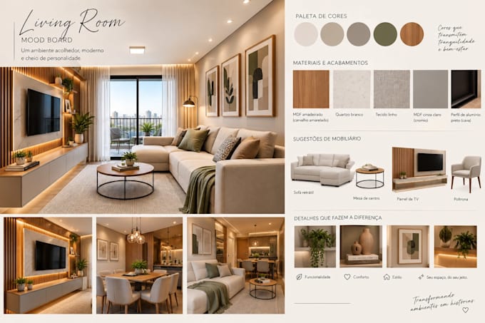 creat a professional interior design mood board