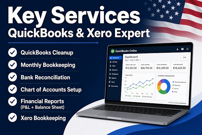 do US bookkeeping using quickbooks online