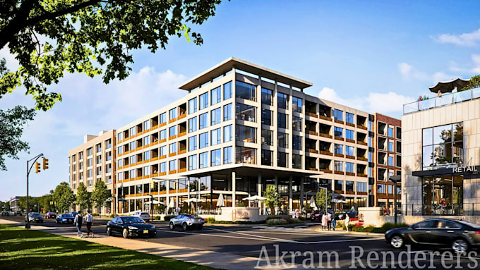 do realistic 3d architectural rendering for interior and exterior