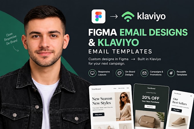 design figma emails, klaviyo templates and email campaigns