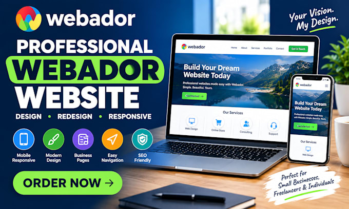 design or redesign your webador website professionally