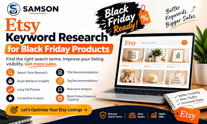 do etsy keyword research for black friday products