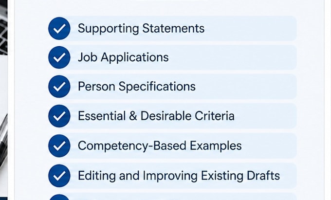 help you write a UK job application and supporting statement
