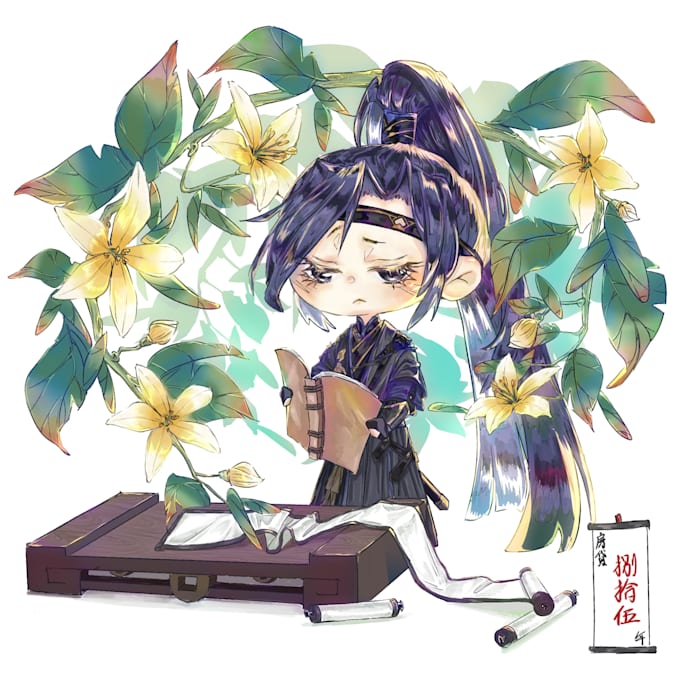 draw anime oc illustration