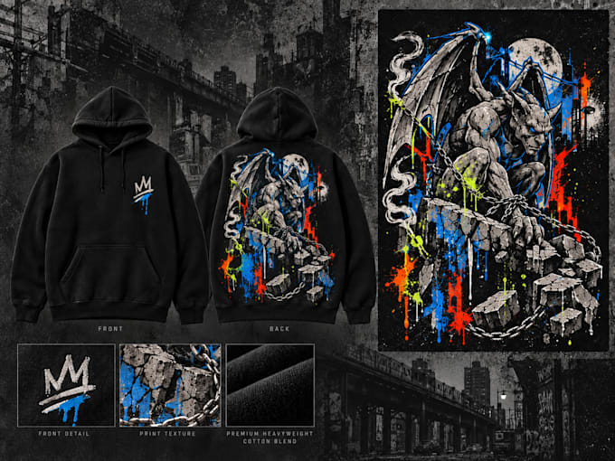 create a unique streetwear design for your clothing brand