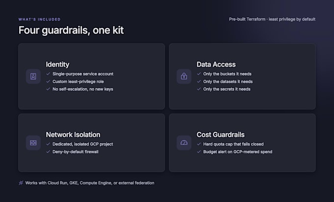 deploy gcp terraform guardrails to scope ai agent iam access