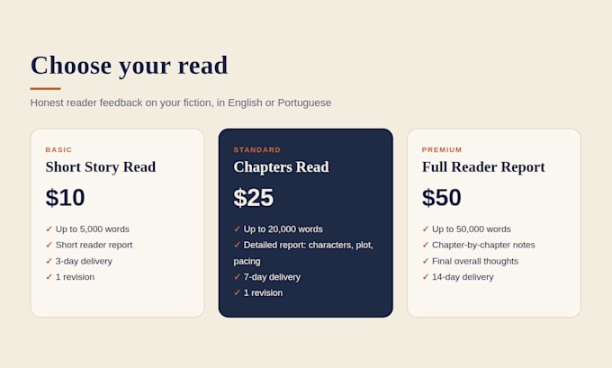 beta read your story and give honest reader feedback
