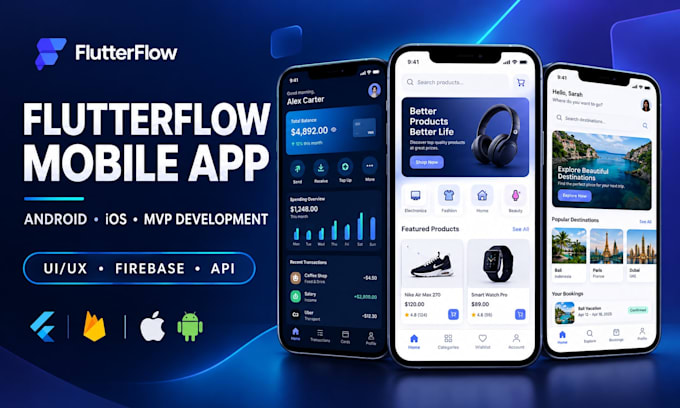 be your flutterflow developer for mobile app development