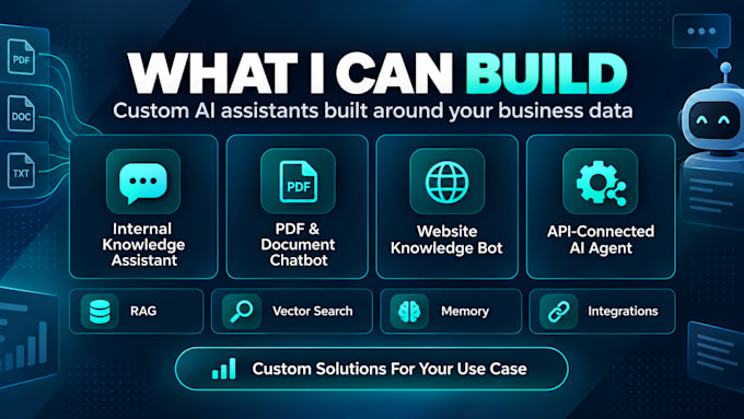 build custom ai agents, rag chatbots and knowledge base assistants