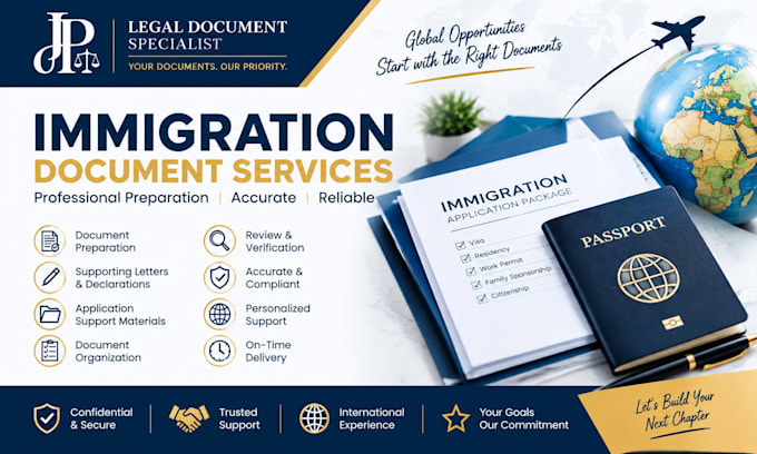 prepare immigration paperwork documents for visa and residency applications