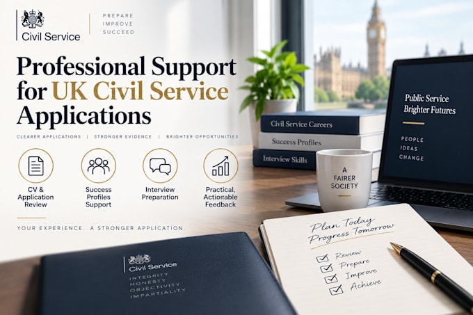 review your UK civil service application, CV and personal statement
