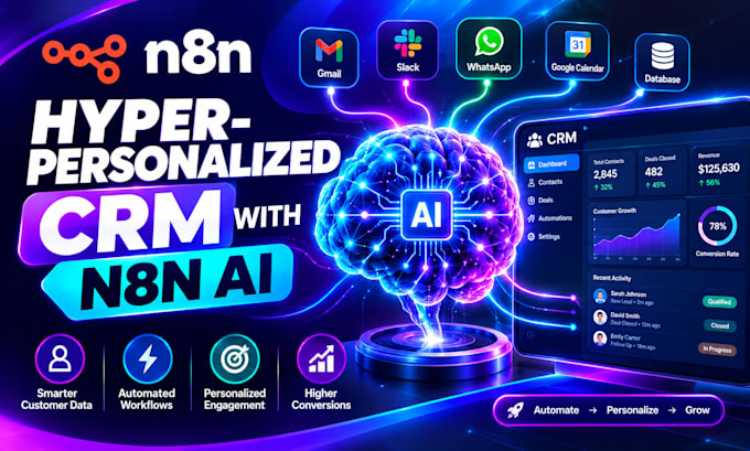 build n8n ai agent for hyper personalized CRM automation workflows