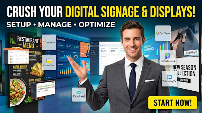 setup, manage, and optimize your digital signage software and displays yodeck