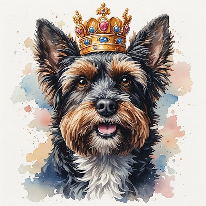 create custom royal pet portrait in high quality