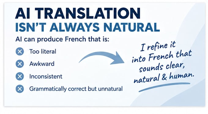 edit and humanize your ai translated french content