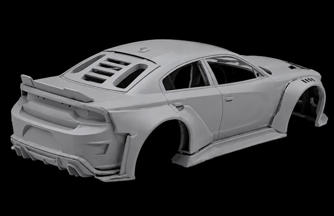 3d car model widebody kits design automotive cad vehicle design for 3d printing