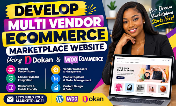 develop multi vendor ecommerce marketplace website using dokan woocommerce