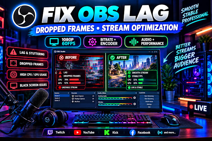 fix obs lag, dropped frames, and optimize your live stream setup