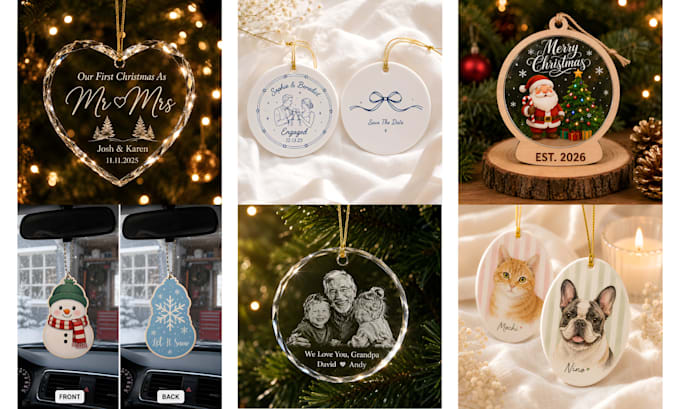 design custom christmas ornaments for etsy amazon shopify