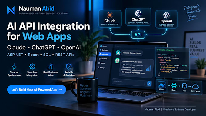 build ai agents and integrate chatgpt claude or openai API