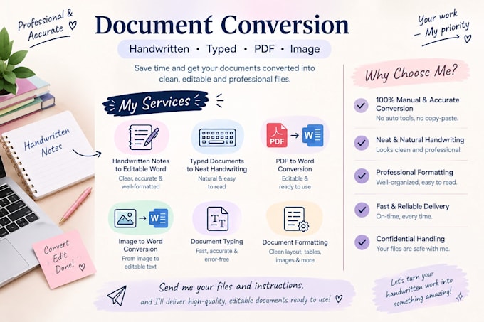 accurately convert handwriting to editable word document