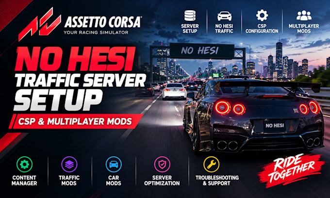 setup assetto corsa no hesi traffic server, csp and multiplayer mods
