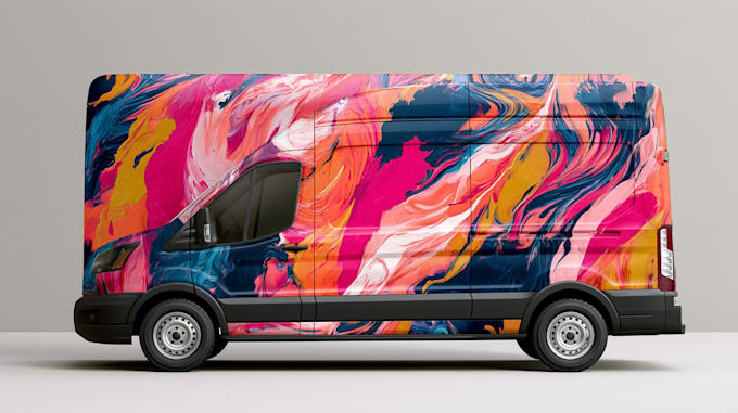 make branding vehicle wrap, van wrap, car  wrap design