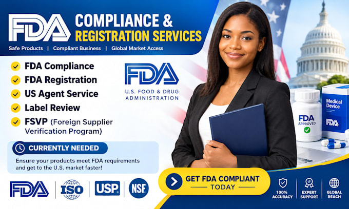 provide fda compliance, registration, fsvp, US agent