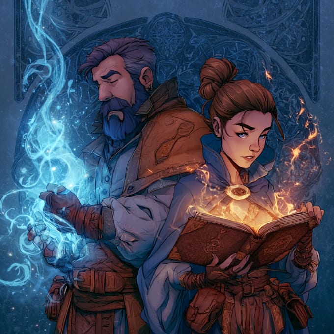design cinematic fantasy character illustrations