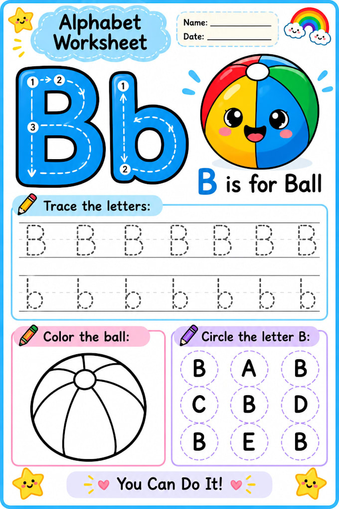 create alphabet worksheets for kids