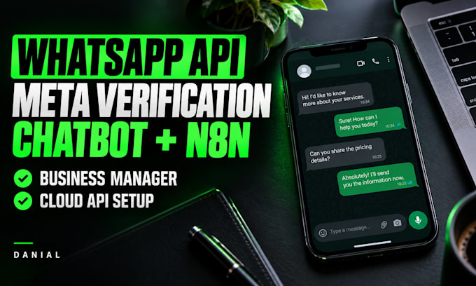 whatsapp api whatsapp chatbot business manager meta verification n8n kradim