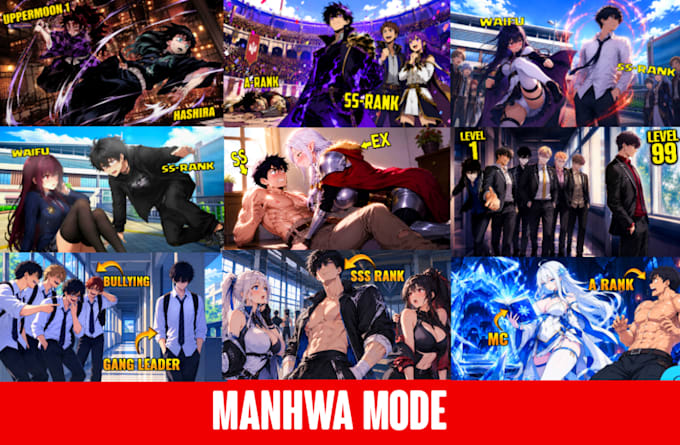 create quick manhwa manga recap thumbnails for youtube