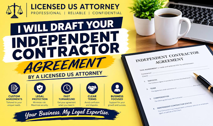 draft a licensed US attorney independent contractor agreement