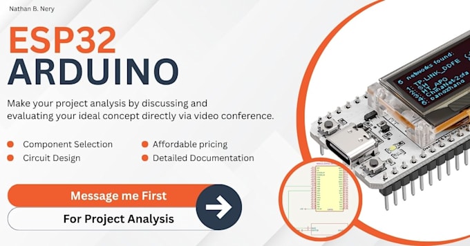 make arduino and esp32 code, circuit design and iot projects
