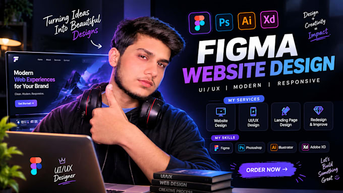 design a modern website UI UX in figma