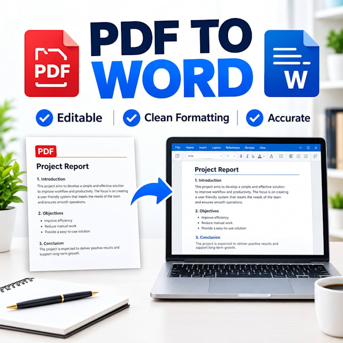 pdf to excel or word conversion