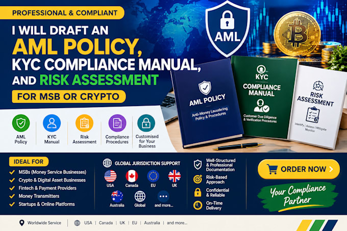 draft aml policy and kyc compliance manual for msb or crypto