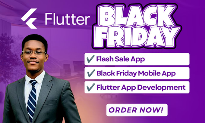 develop a black friday flash sale app in flutter with push notifications