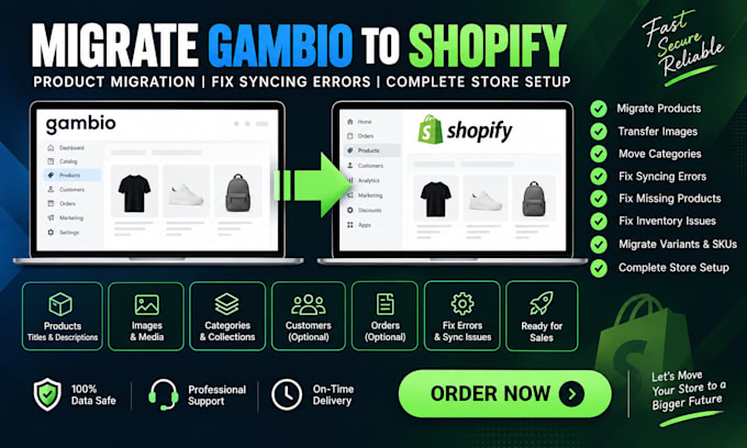 migrate gambio to shopify fix product migration and syncing error issues