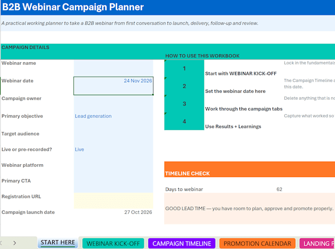help you with webinar or event campaign planning