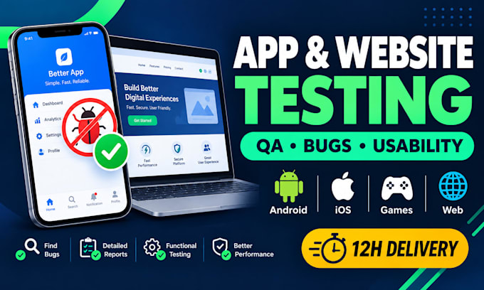 android app testing website testing qa testing app testing usability testing